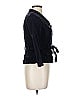 Hobbs London 100% Linen Black Blue Jacket Size 8 - photo 4