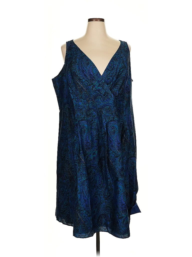 Pre-owned Lands' End Casual Dress In Blue