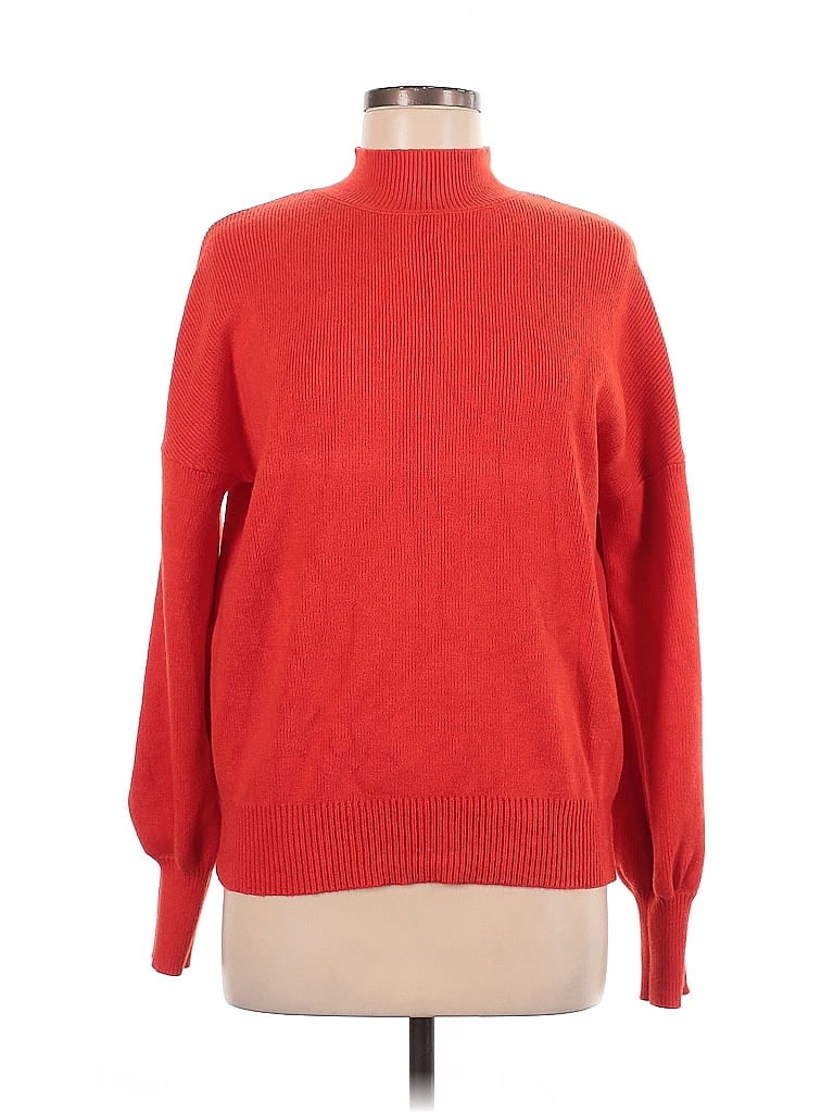 Pre-owned Zesica Turtleneck Sweater In Red