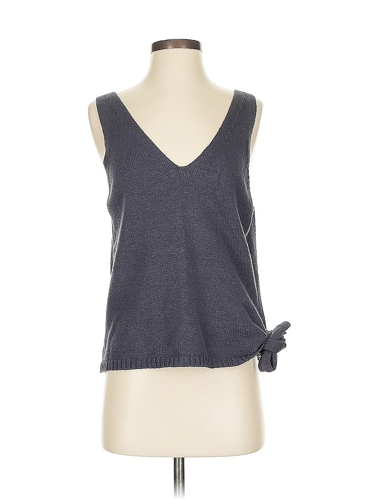 Pre-owned Splendid Tank Top Gray Plunge Neckline Tops