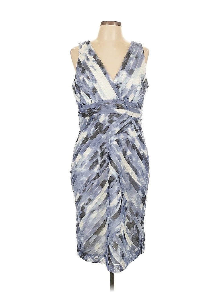 Ann Taylor 100% Polyester Tie-dye Gray Cocktail Dress Size 12 - photo 1