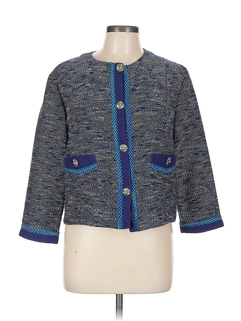 ETRO Tweed Blue Jacket Size EU (IT) 48 / US 12 - photo 1
