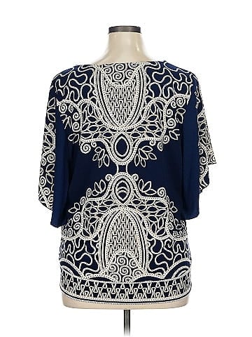 JM Collection Short Sleeve Blouse (view 2)