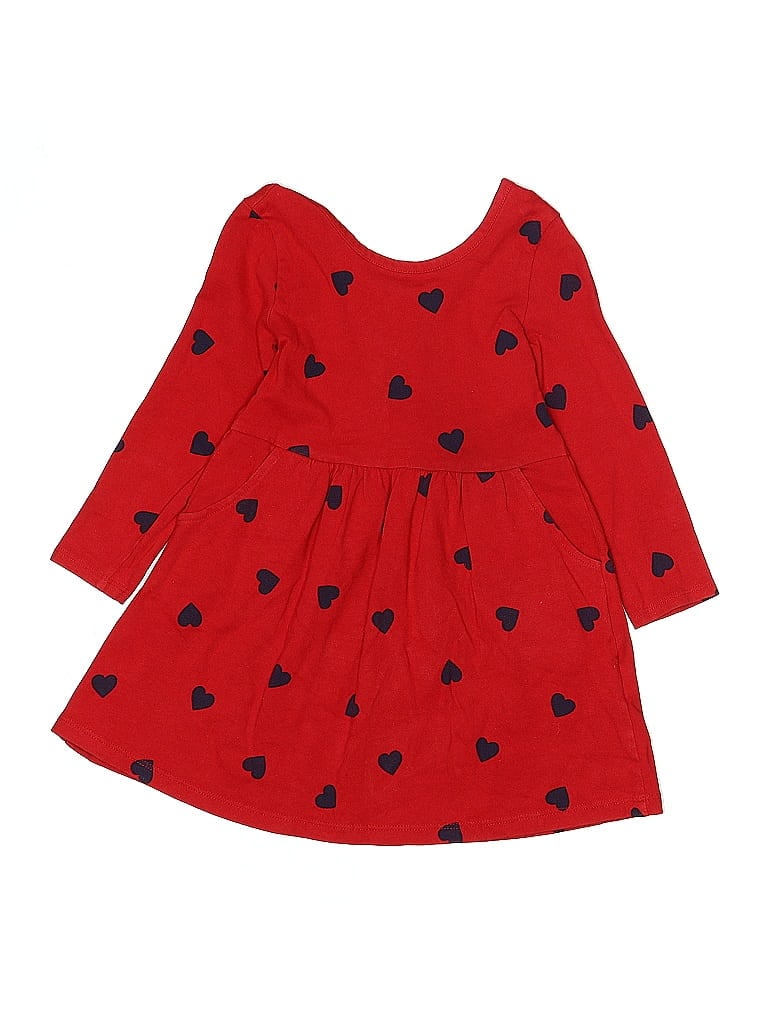 Baby Gap 100% Cotton Hearts Red Dress Size 3 - photo 1