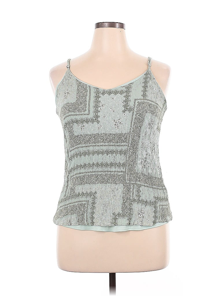 Peach Love 100% Rayon Green Sleeveless Top Size XL - photo 1