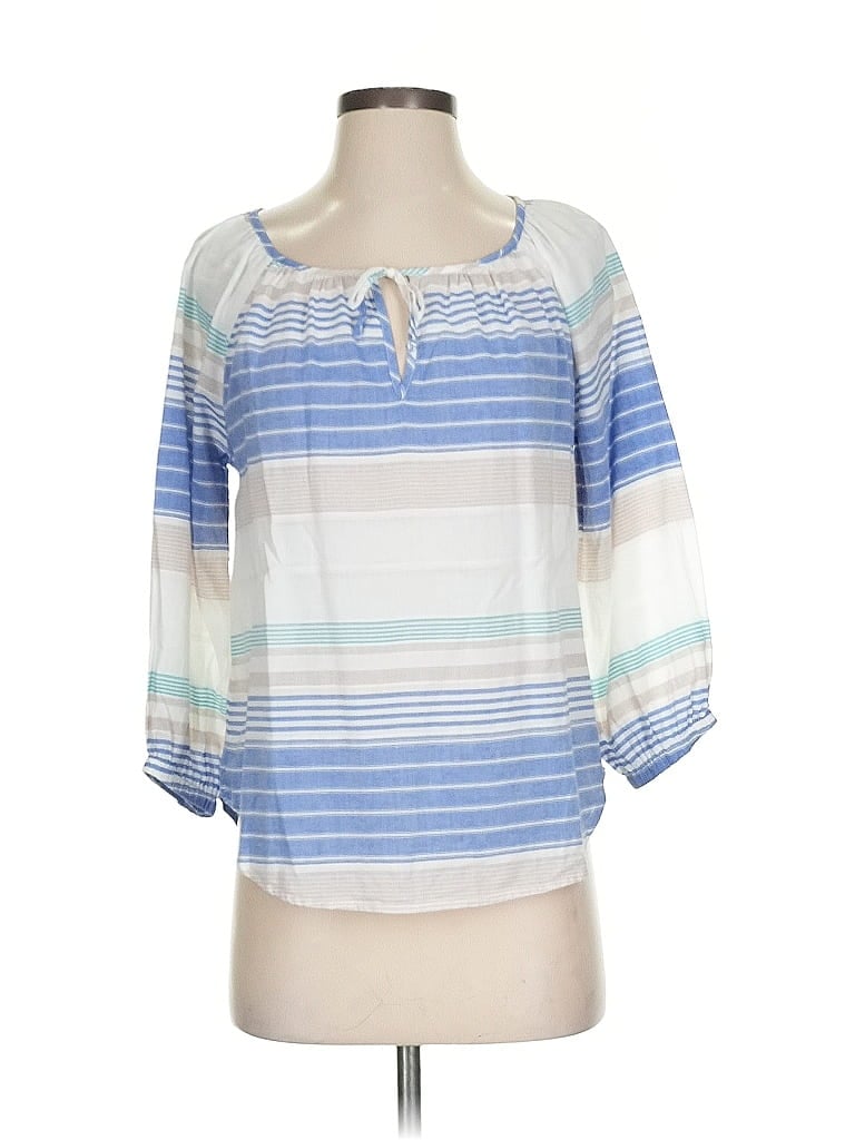 Pre-owned C&c California 3/4 Sleeve Blouse In Blue