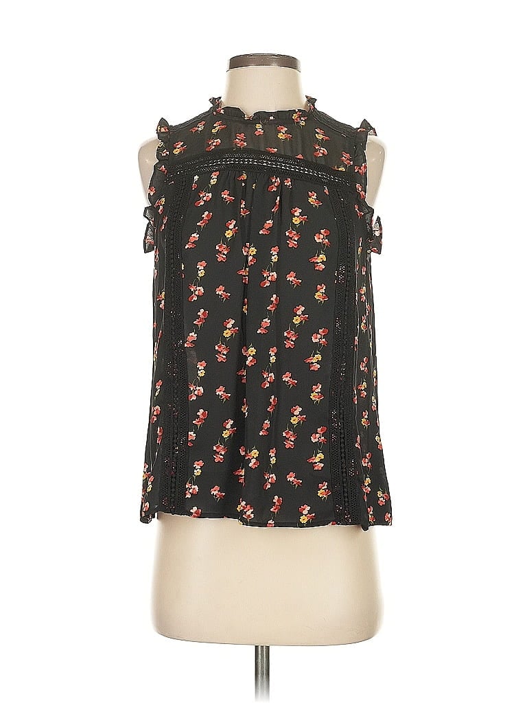 Pre-owned A.n.a. A New Approach Sleeveless Blouse In Black