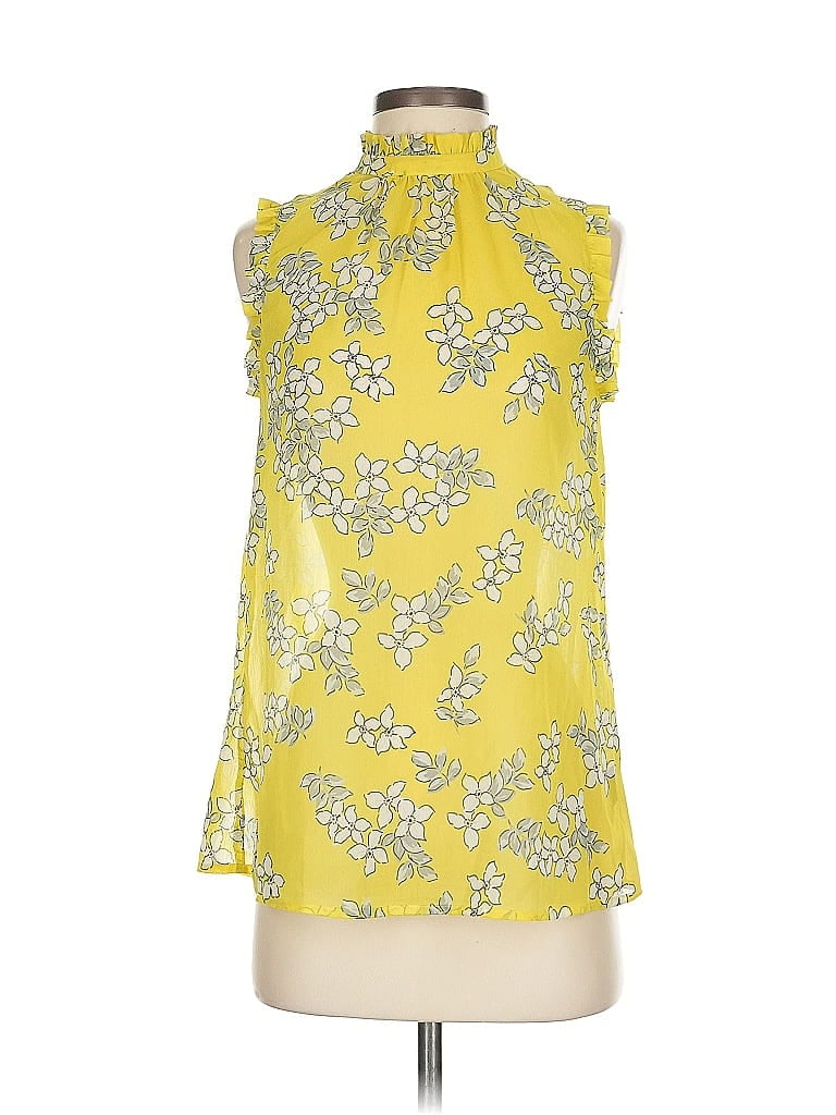 Pre-owned Who What Wear Tank Top Yellow Halter Neckline Tops