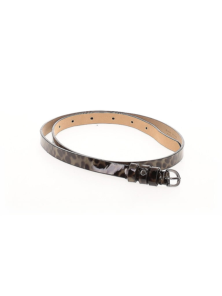 J.Crew 100% Leather Black Gray Leather Belt Size S - photo 1