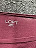 Ann Taylor LOFT Outlet 100% Cotton Burgundy Long Sleeve T-Shirt Size M - photo 3