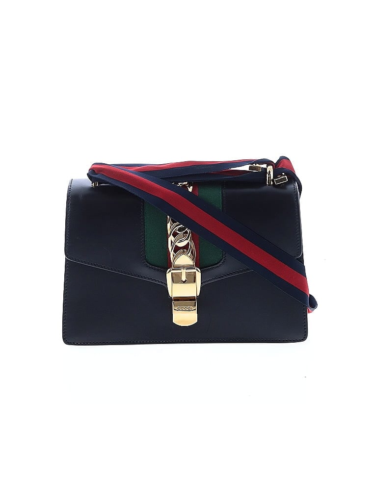 Gucci 100% Leather Black Calfskin Small Sylvie Shoulder Bag Black One size - photo 1