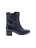 Chanel 100% Leather Blue Black Quilted Ankle Boots Size EU 39 - photo 1