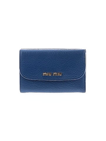 Miu Miu Leather Madras Compact Wallet (view 1)