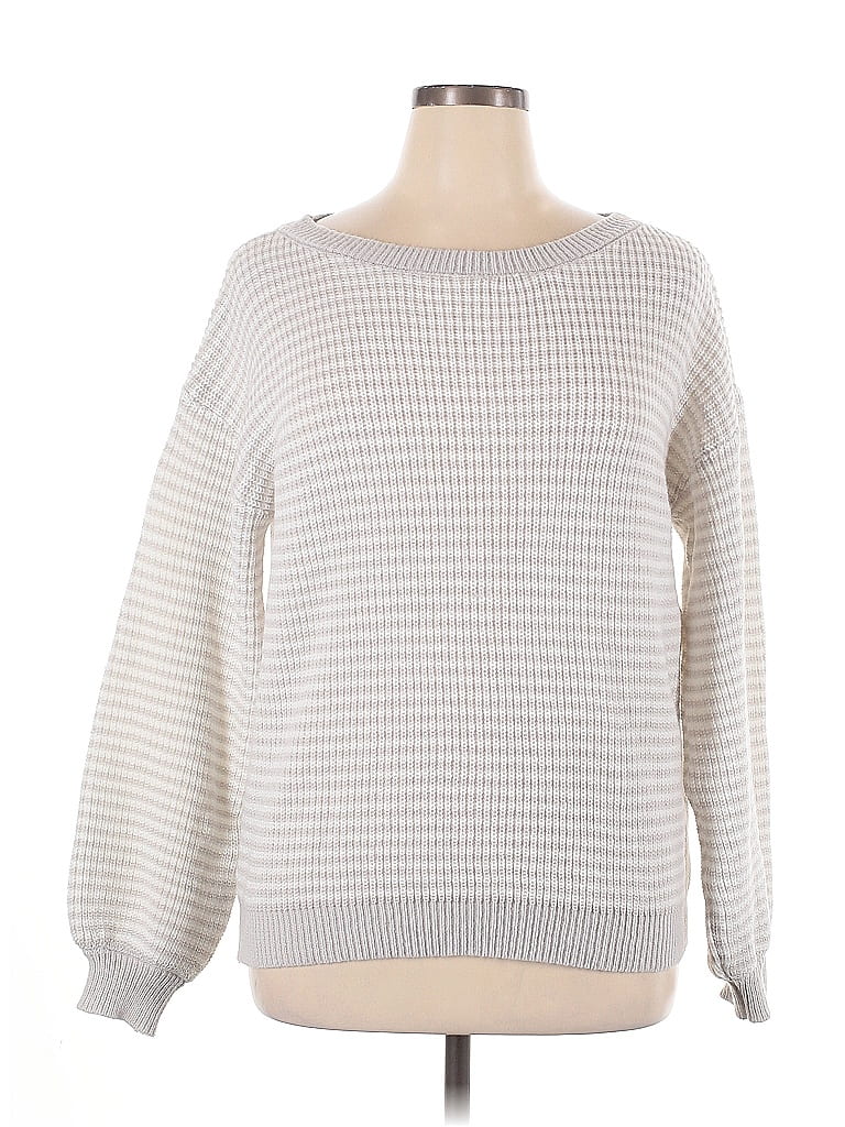 Terez 100% Polyester Houndstooth White Pullover Sweater Size XL - photo 1