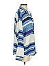 Chaser Stripes Blue 3/4 Sleeve Button-Down Shirt Size S - photo 4