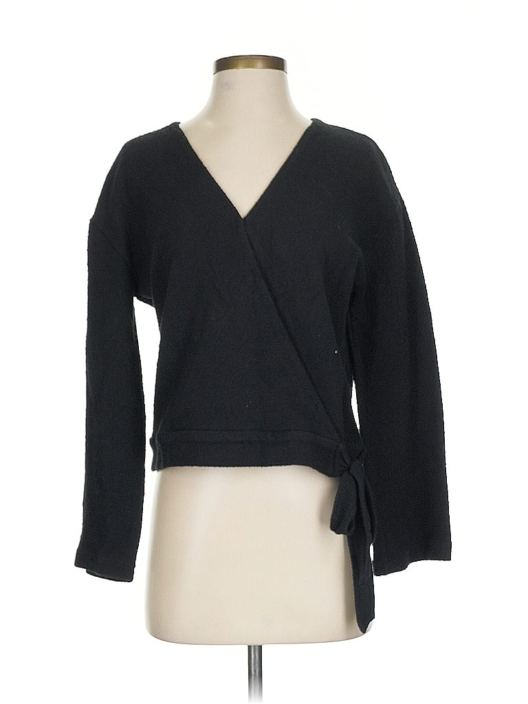 TeXTURE & THREAD Madewell 100% Cotton Black Long Sleeve Blouse Size S - photo 1