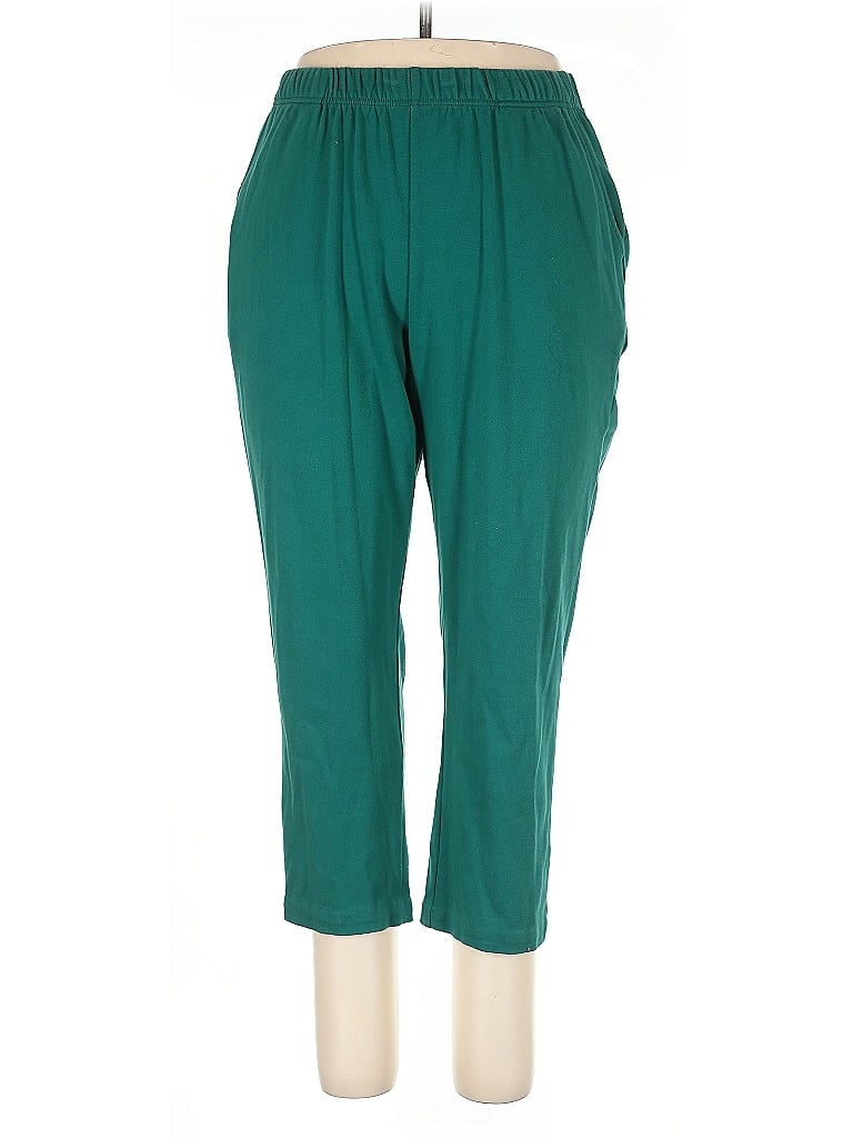Roaman's Solid Green Casual Pants Size 18 - photo 1