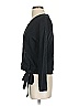 TeXTURE & THREAD Madewell 100% Cotton Black Long Sleeve Blouse Size S - photo 5