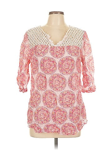 Calypso St. Barth 3/4 Sleeve Silk Top (view 1)