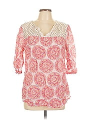 Calypso St. Barth 3/4 Sleeve Silk Top