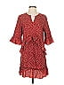 J Brand Polka Dots Red Casual Dress Size S - photo 1