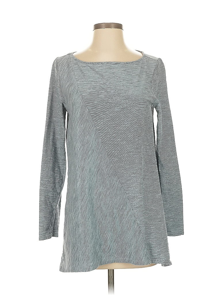 PUREJILL Pre-owned Long Sleeve Top Gray Boatneck Tops