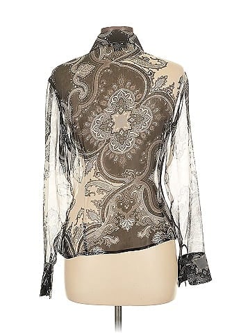 Etcetera Long Sleeve Silk Top (view 2)