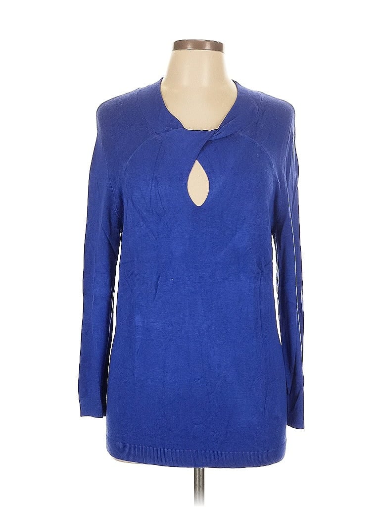 Pre-owned New York And Company Cardigan Sweater In Blue