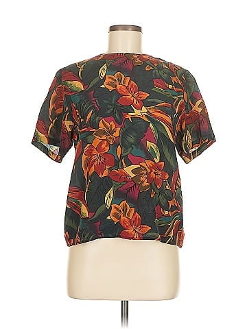 Oscar De La Renta Expressions Short Sleeve Silk Top (view 1)