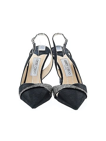 Jimmy Choo Satin Crystal Embellished Slingback Pump (view 2)