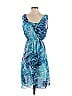 Studio Y 100% Polyester Print Blue Cocktail Dress Size S - photo 1