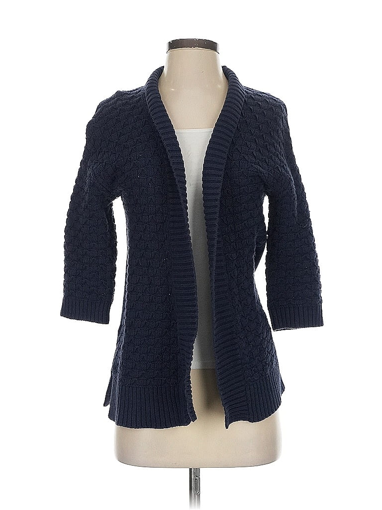 Pre-owned Ann Taylor Loft Outlet Cardigan Sweater In Blue