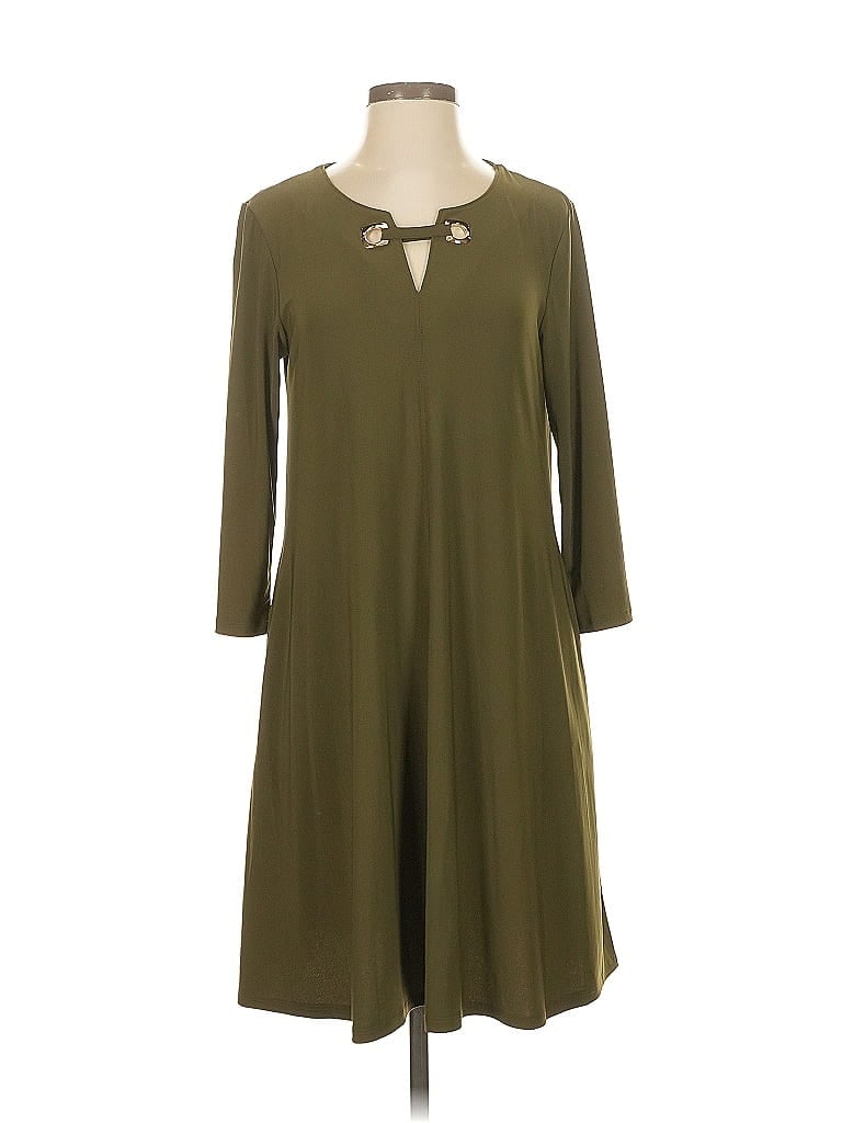 Click to view more detailed imagery on our partner's website Pre-owned Nina Leonard Casual Dress In Green