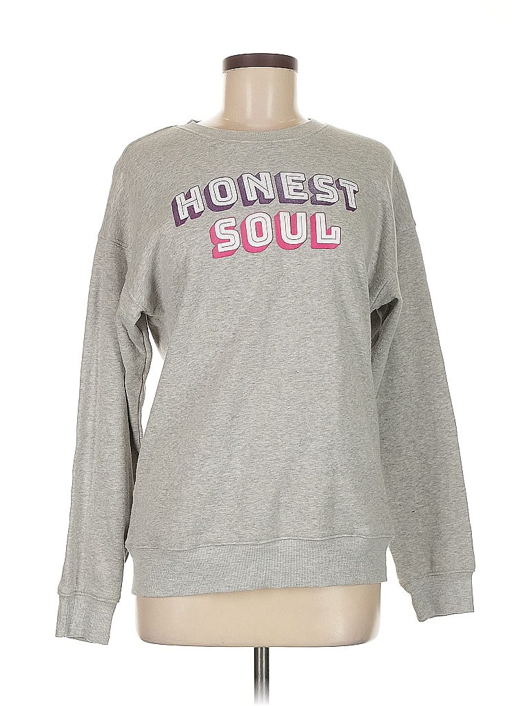 Pre-owned Assorted Brands Sweatshirt In Silver