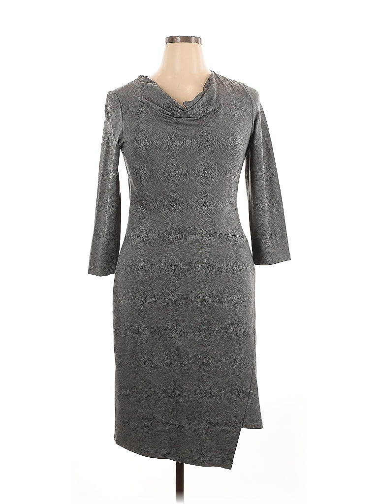 Pre-owned Lafayette 148 Casual Dress In Gray