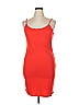 Shein Curve 100% Polyester Solid Orange Cocktail Dress Size 14 Plus (1) - photo 1