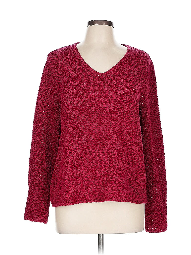 Pre-owned Chico's Pullover Sweater In Red