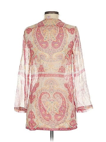 Calypso St. Barth 3/4 Sleeve Silk Top (view 2)
