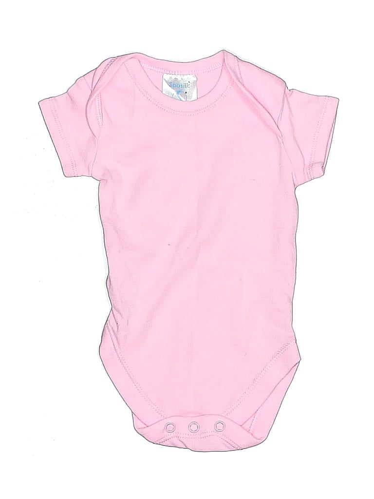 Pre-owned Spasilk Babies' Short Sleeve Onesie In Pink
