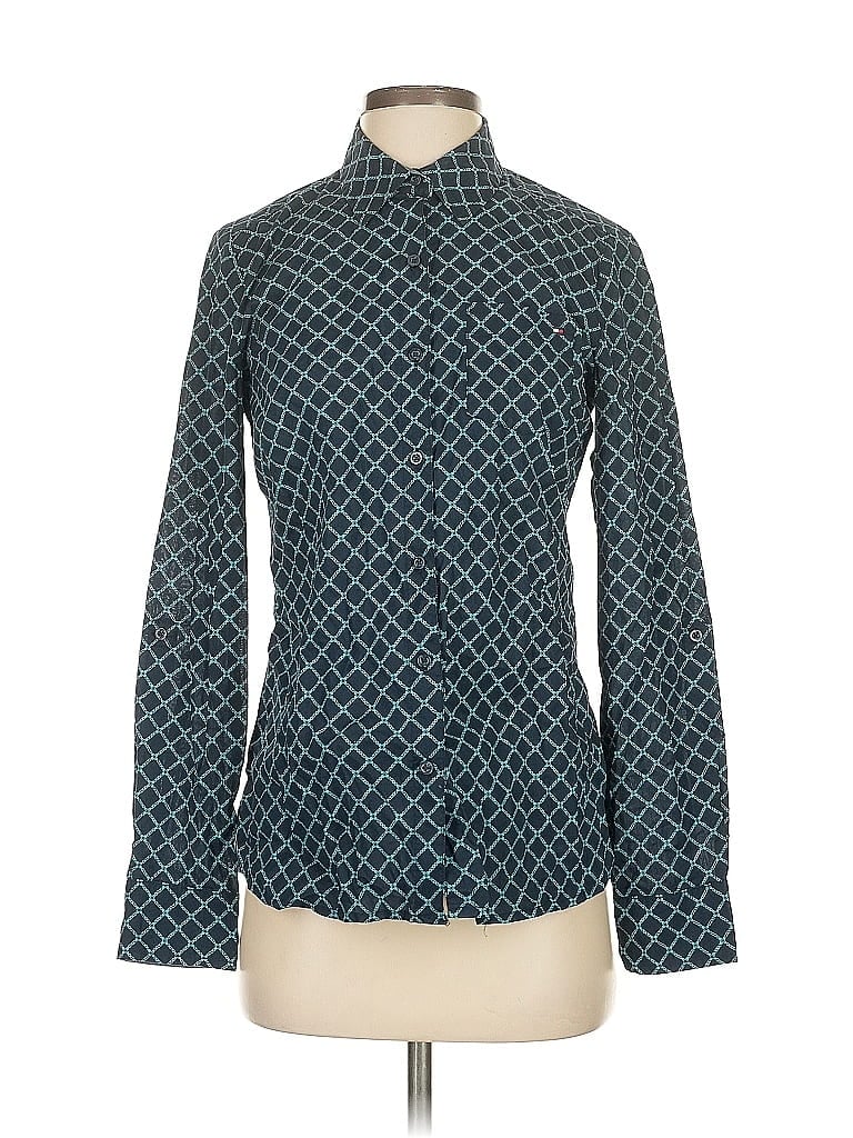 Pre-owned Tommy Hilfiger Long Sleeve Blouse In Blue