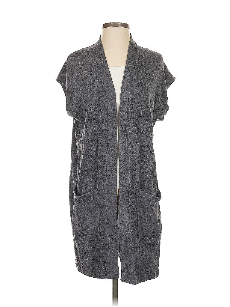 Click to view more detailed imagery on our partner's website Pre-owned Barefoot Dreams Cozychic Lite Cardigan Sweater In Gray