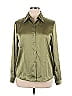 Christie & Jill 100% Polyester Metallic Green Long Sleeve Blouse Size 14 - photo 1