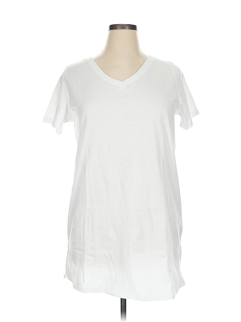 Roaman's 100% Cotton White Short Sleeve T-Shirt Size 14 - photo 1