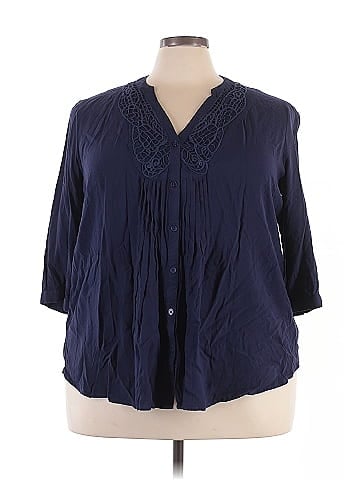 Woman Within 3/4 Sleeve Blouse (view 1)