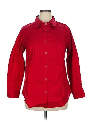 Jessica London 3/4 Sleeve Button-Down Shirt (view 1)