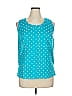 Woman Within 100% Cotton Teal Tank Top Size 14 - photo 1