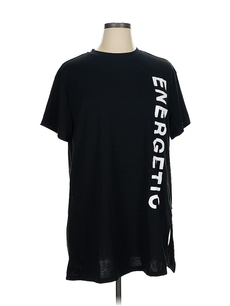 Pre-owned Shein Curve Active T-shirt In Black