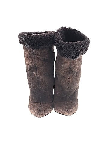 Jimmy Choo Shearling-Lined Suede Ankle Boots 100mm (view 2)