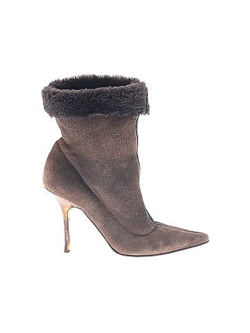 Jimmy Choo Shearling-Lined Suede Ankle Boots 100mm (view 1)