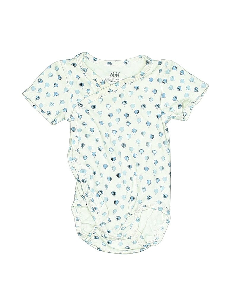 Pre-owned H&m Kids' Short Sleeve Onesie In Blue